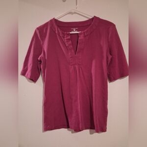 Jones New York Magenta Short Sleeve Tee